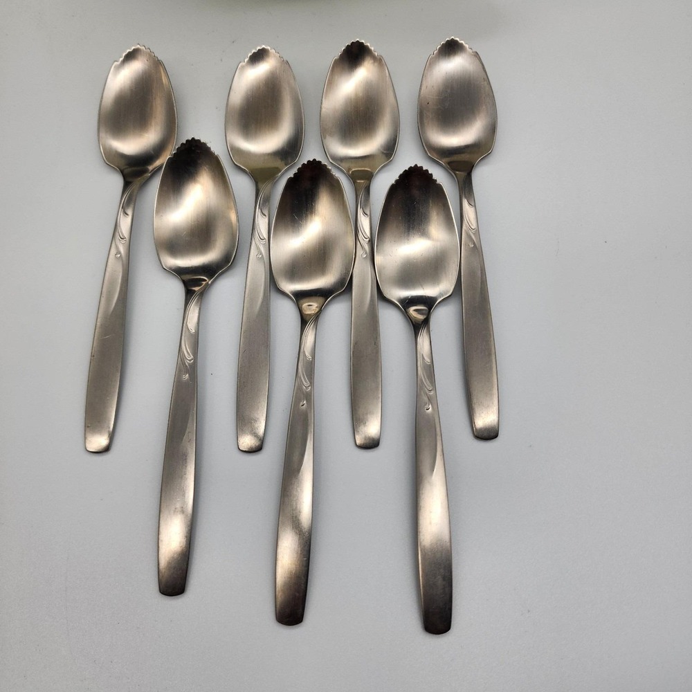 7-Pc Set IS Co International GARDEN MANOR Grapefruit Spoons Stainless USA
